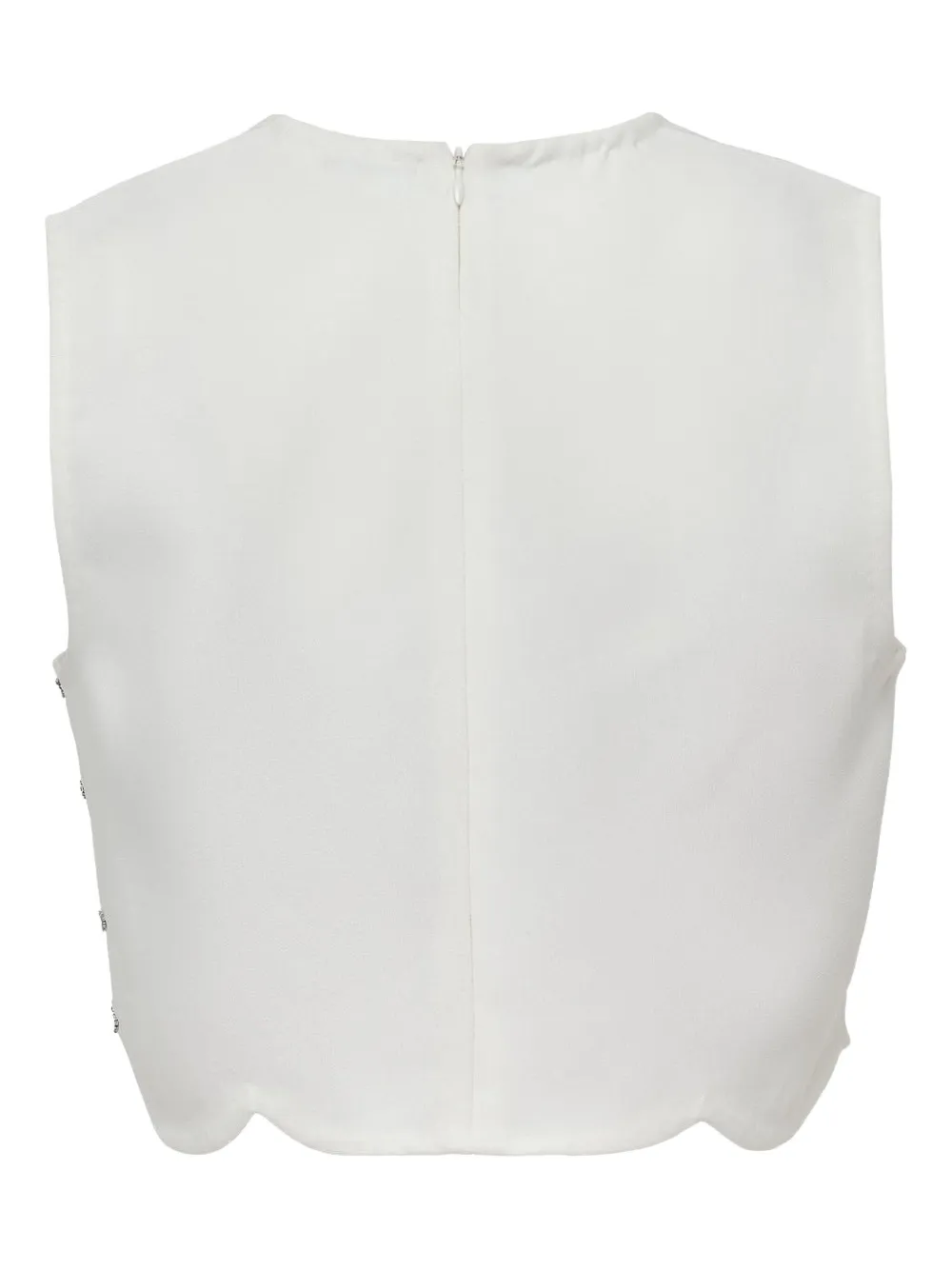 Alexis Tavy cut-out embellished top Wit