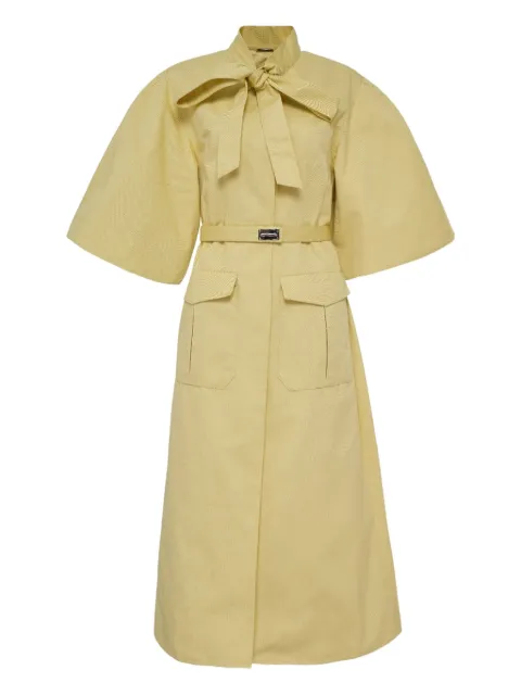 Alexis Ilardi belted puff-sleeve midi dress