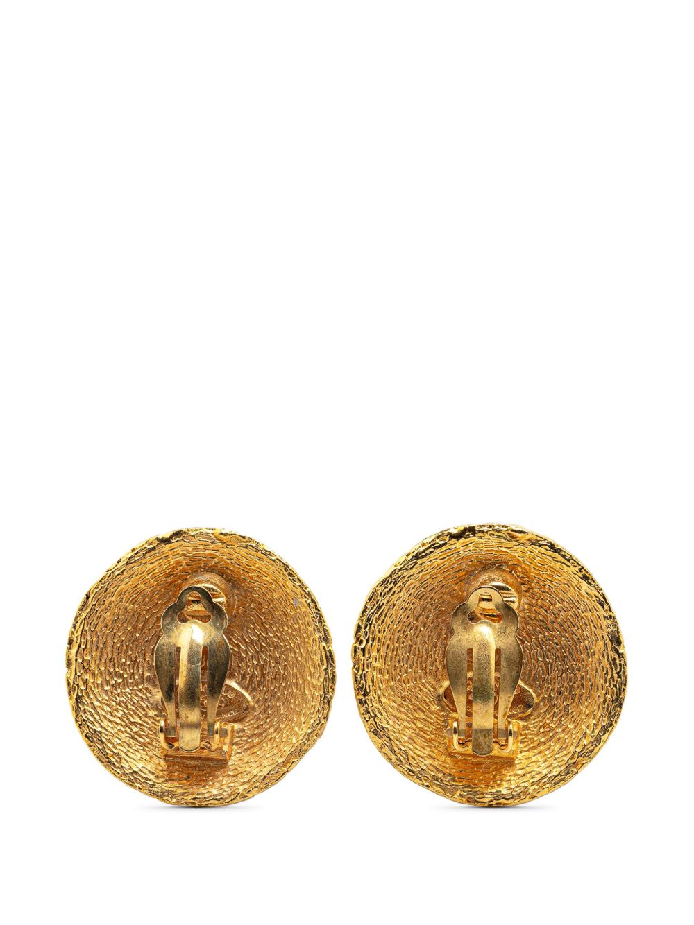 CHANEL Pre-Owned 1970-1980 Gold Plated CC Clip On Earrings costume earrings - Goud