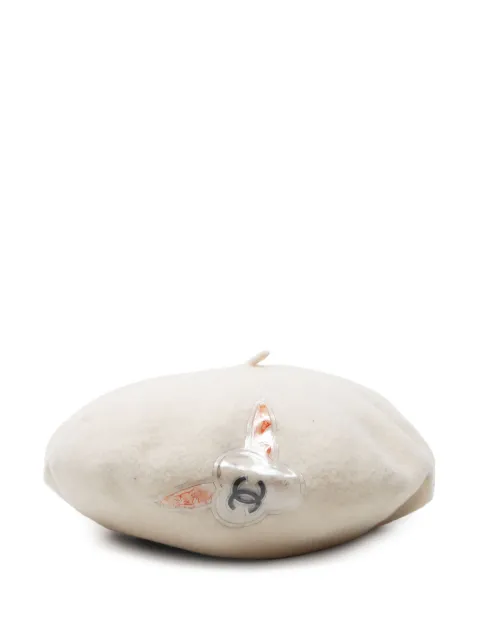 CHANEL Pre-Owned 1990-2000s CC Camellia beret hat