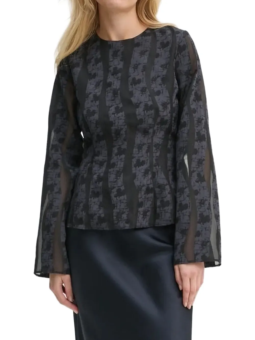 SAMSOE SAMSOE Saanai bell-sleeve blouse - Nero