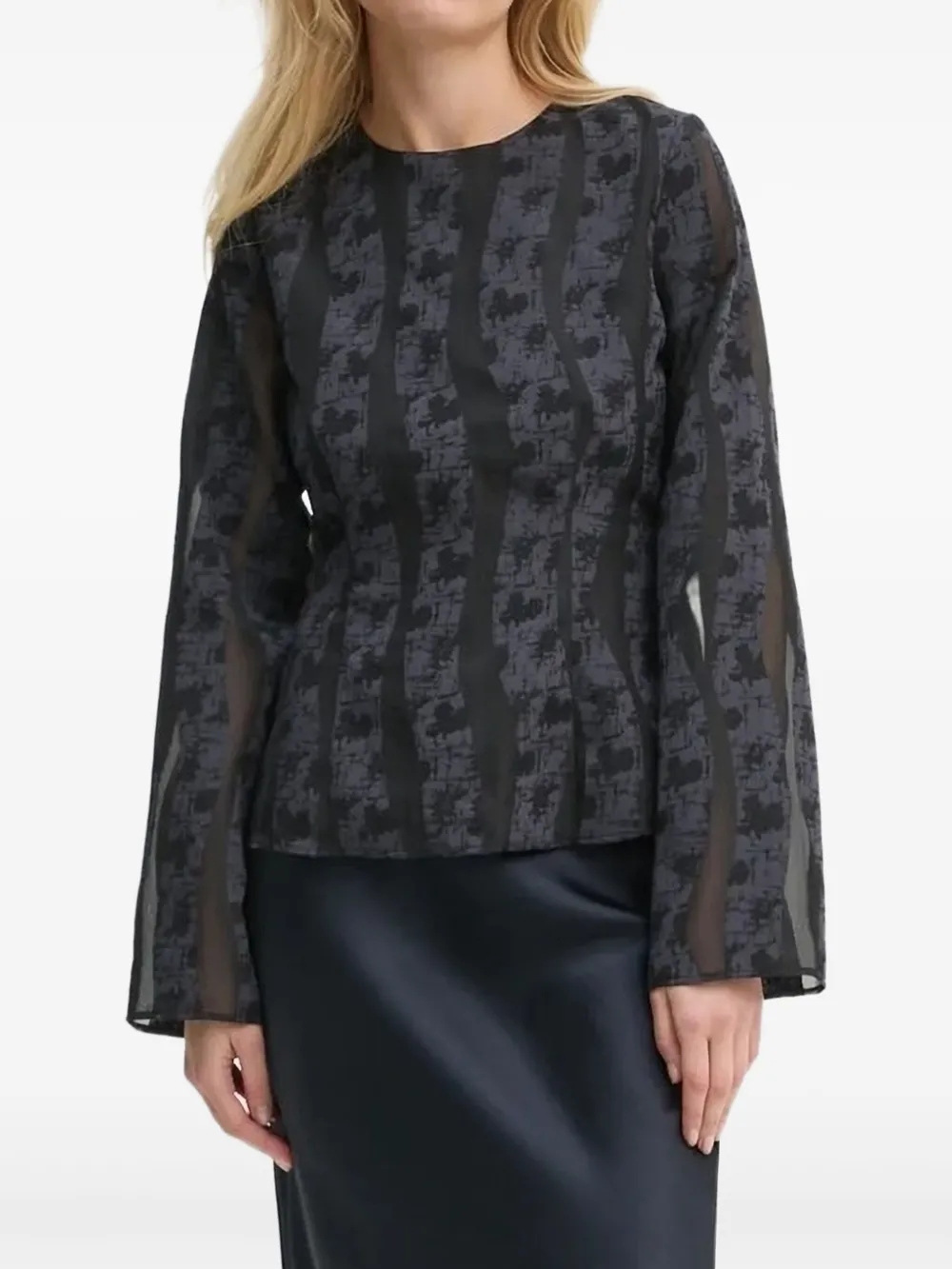 SAMSOE SAMSOE Saanai bell-sleeve blouse | Black | Image 1