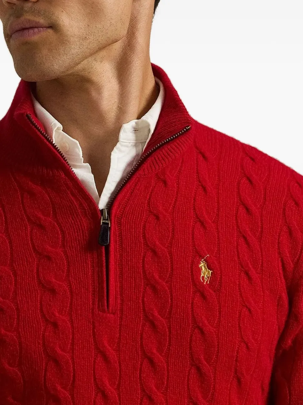 Polo Ralph Lauren Kabelgebreide trui Rood