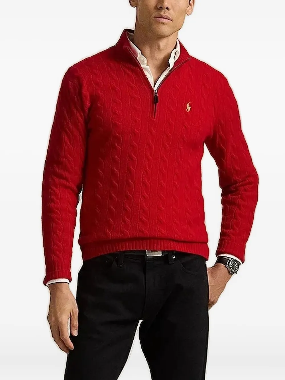 Polo Ralph Lauren Kabelgebreide trui Rood