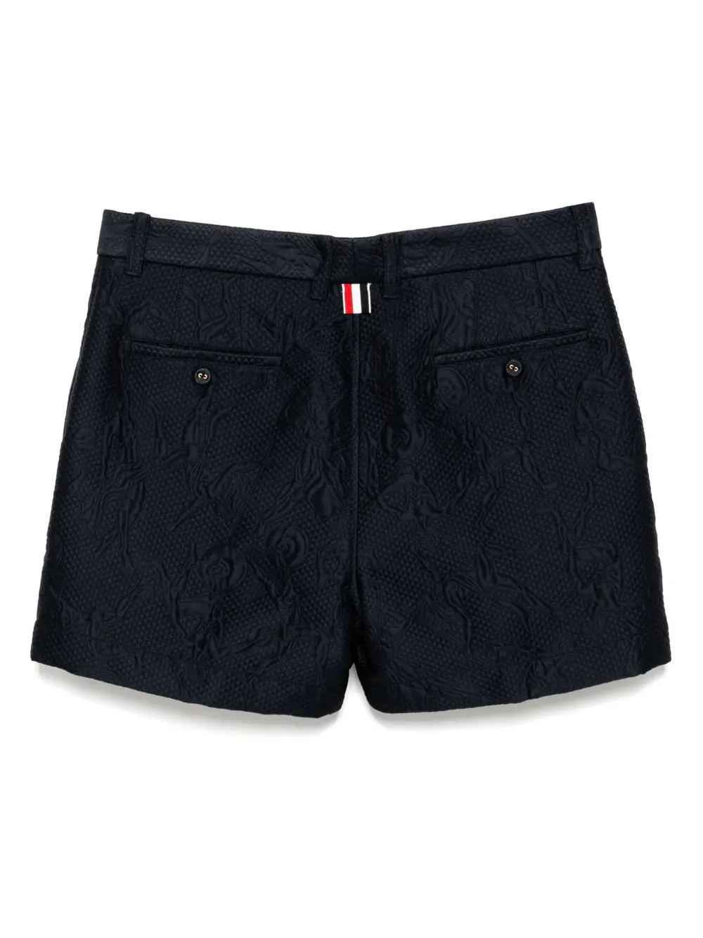 Thom Browne Chino shorts met jacquard - Blauw