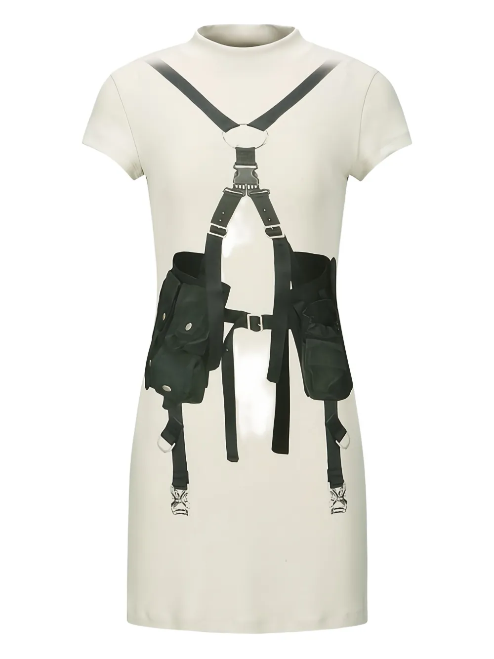 Andersson Bell Graphic Harness-print Dress In Neutral