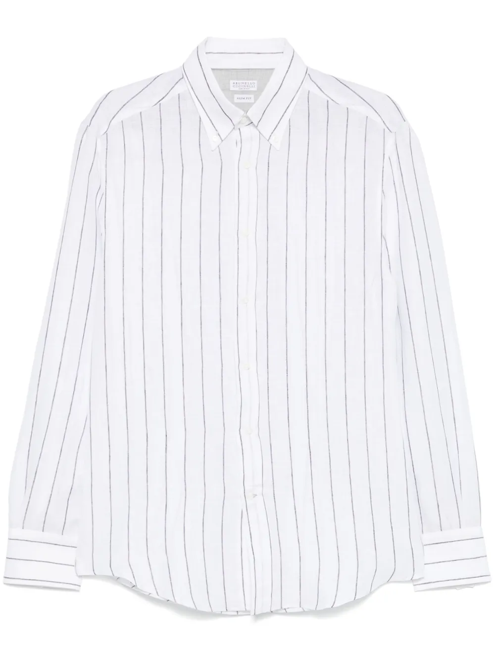 Brunello Cucinelli camisa con rayas estampadas | blanco | Image 1