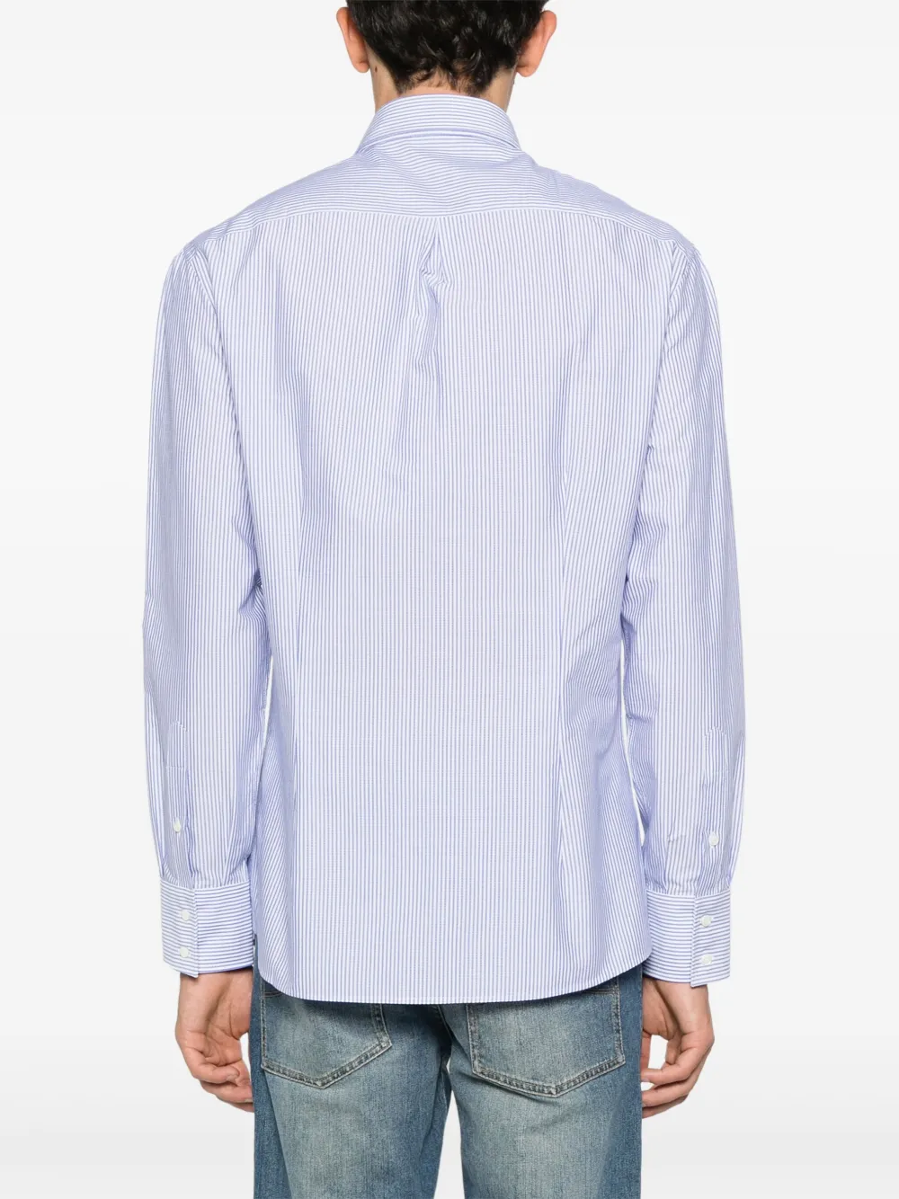 Brunello Cucinelli Gestreept overhemd Blauw