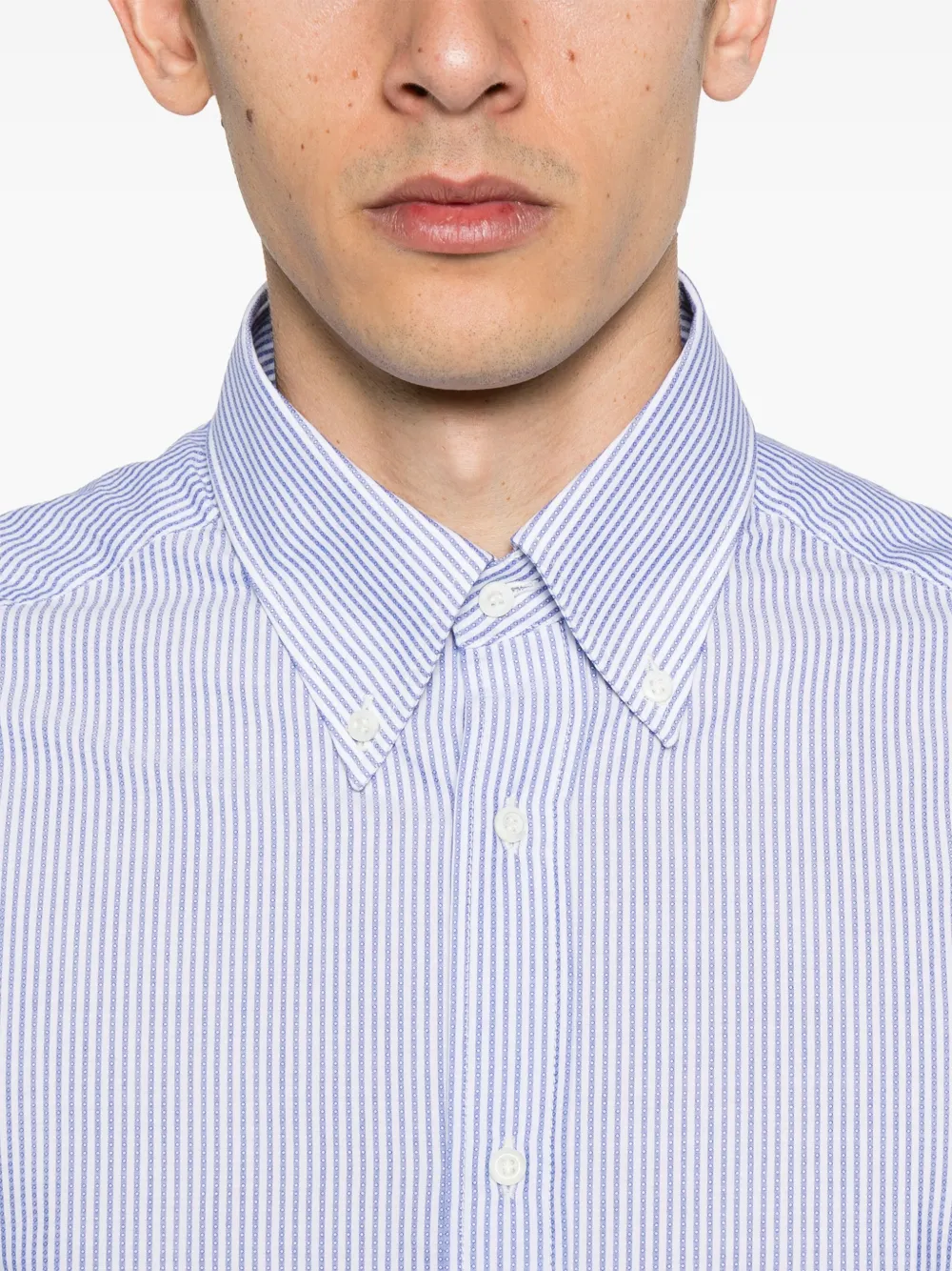 Brunello Cucinelli Gestreept overhemd Blauw