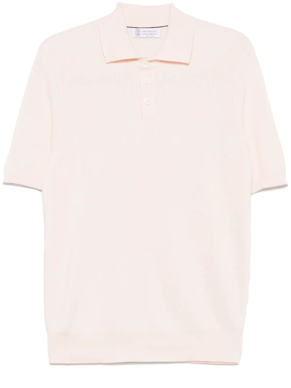 Brunello Cucinelli polo en maille fine nervurée | rose | Image 1
