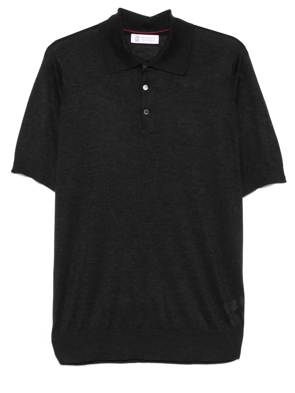 Brunello Cucinelli playera tipo polo de tejido fino | gris | Image 1
