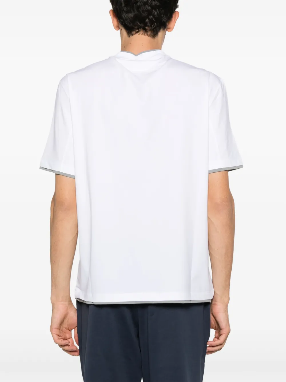 Brunello Cucinelli T-shirt met gelaagd detail Wit