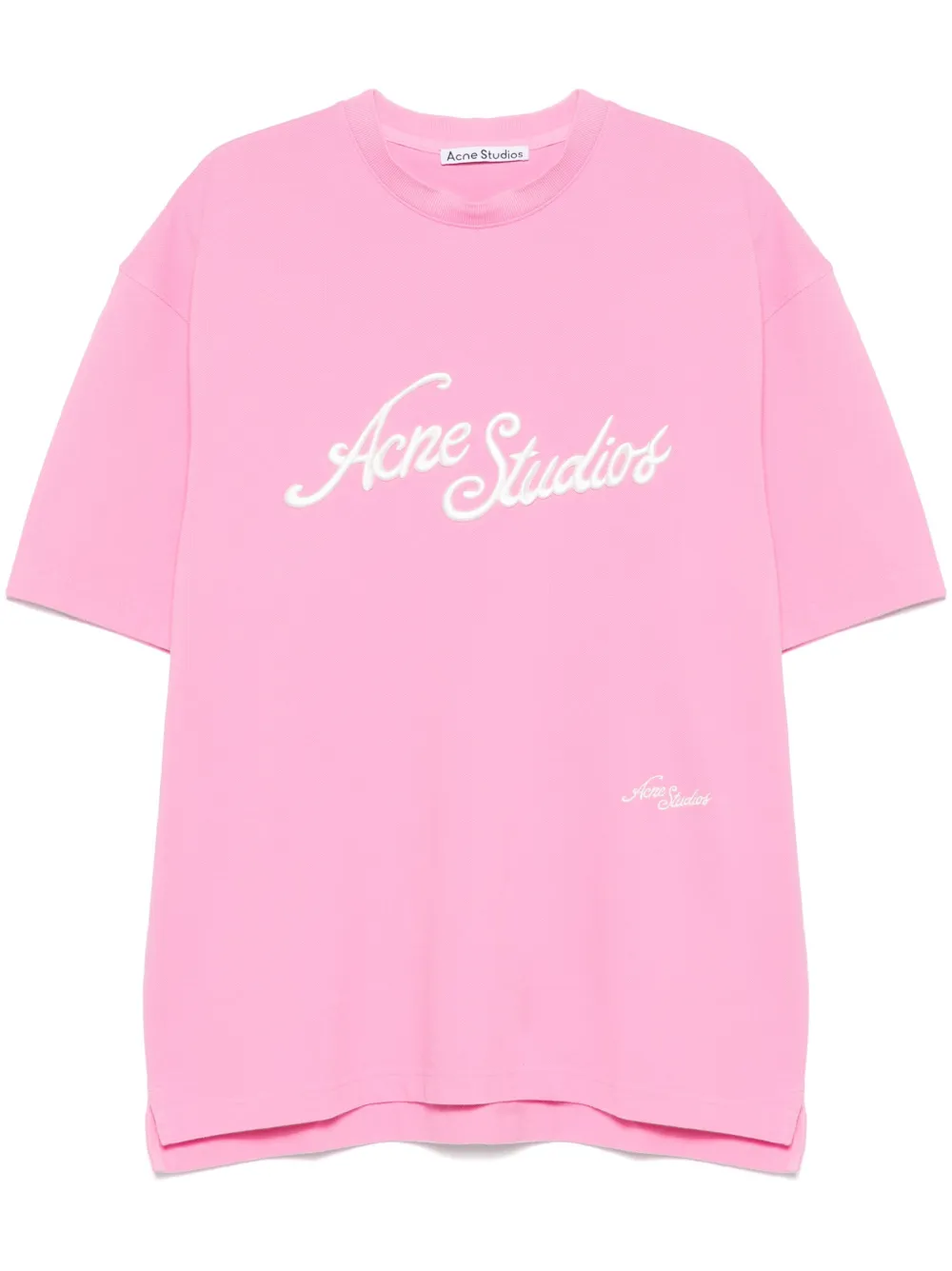 Acne Studios playera con logo bordado | rosado | Image 1
