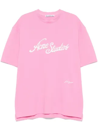 Acne Studios ロゴ Tシャツ | ピンク | FARFETCH JP