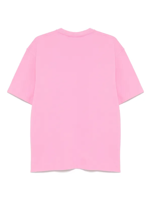 Acne Studios logo-embroidered T-shirt | Pink | FARFETCH