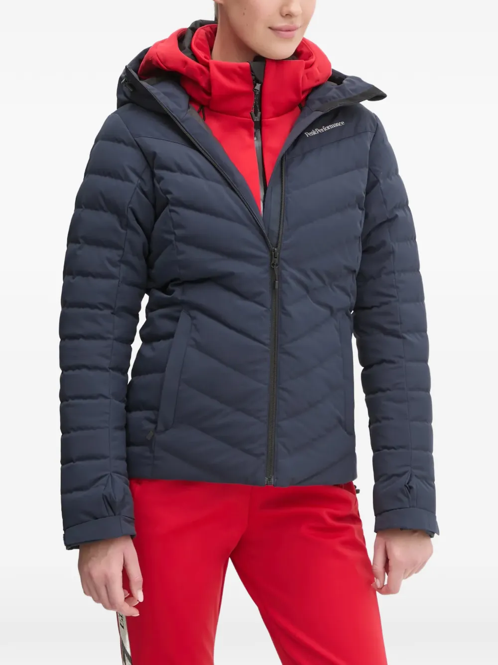 Peak Performance hooded quilted ski jacket - Blu