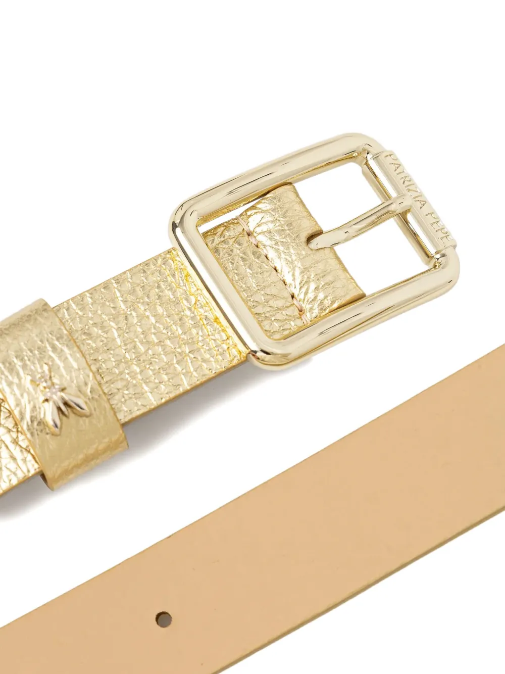 Patrizia Pepe Leren riem Goud