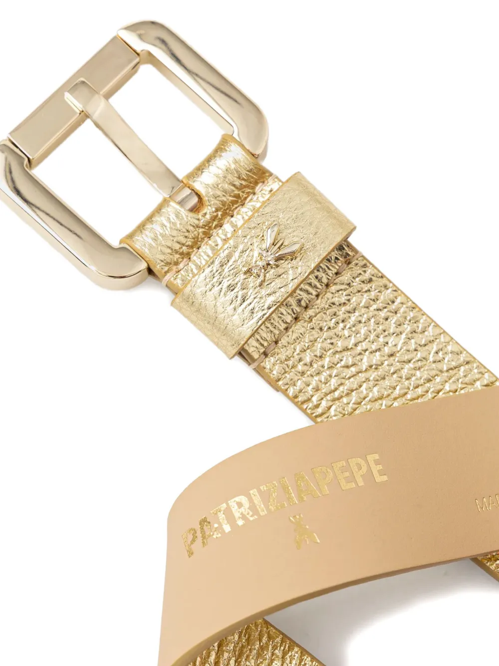 Patrizia Pepe Leren riem Goud