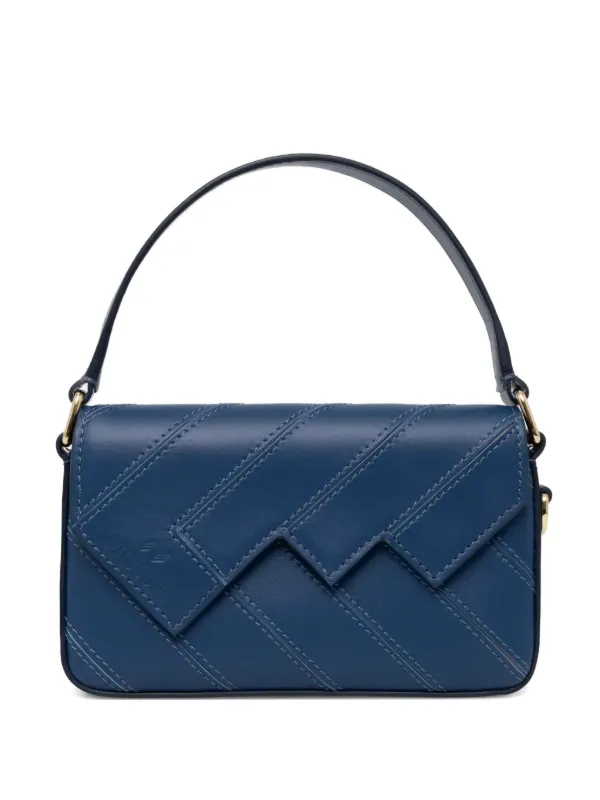 Missoni Leather Shoulder Bag in Blue