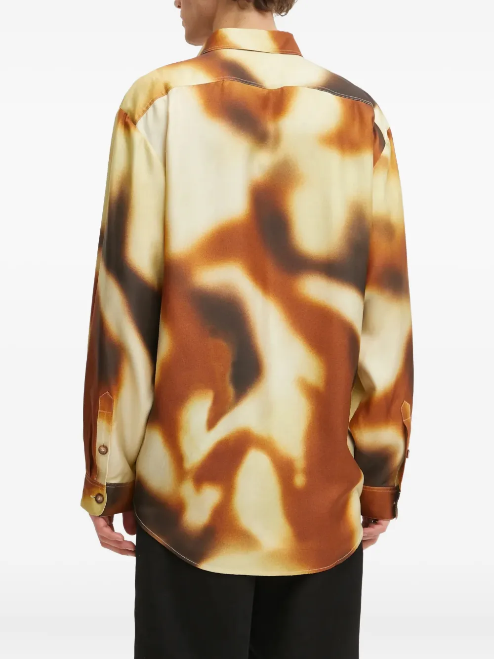 Nanushka Sebas overhemd met abstracte print Beige