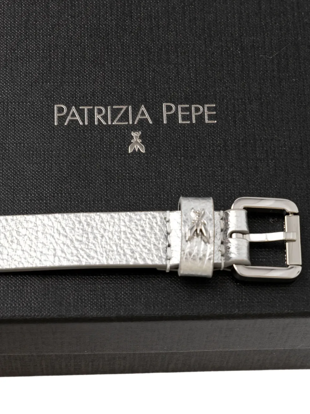 Patrizia Pepe Leren riem Zilver