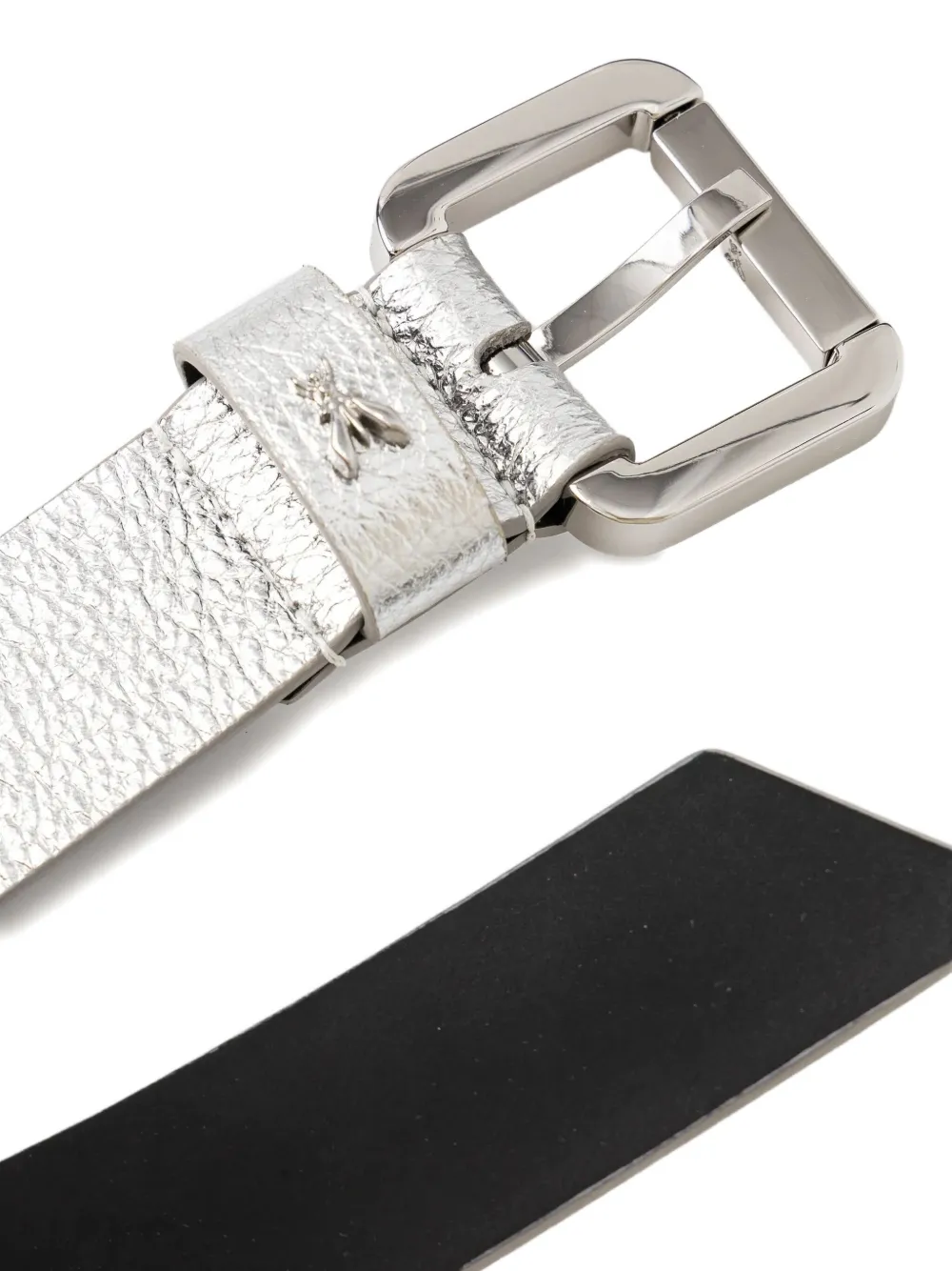 Patrizia Pepe Leren riem Zilver
