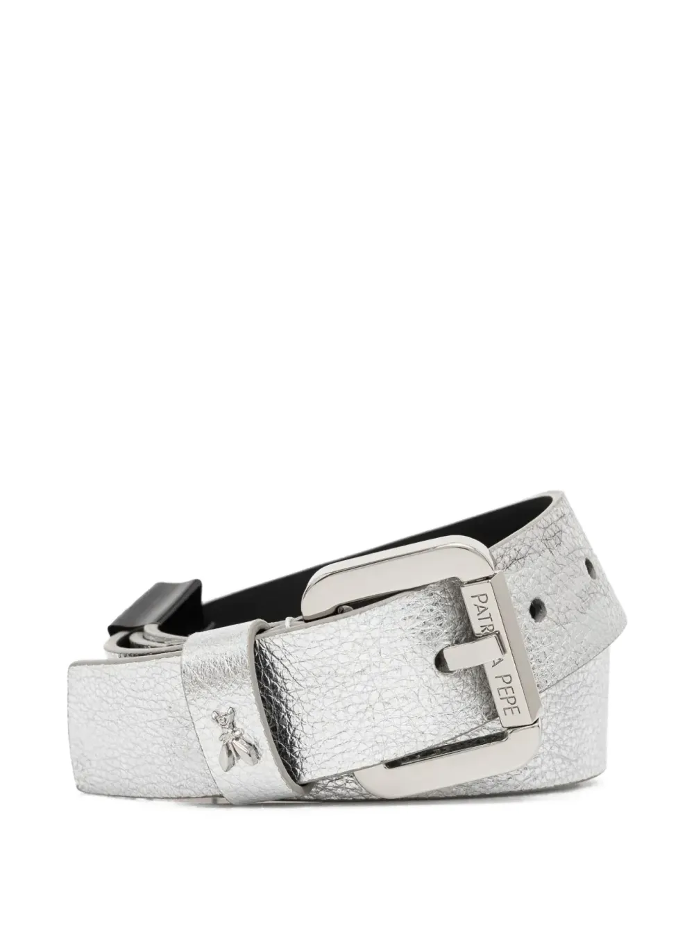 Patrizia Pepe Leren riem Zilver