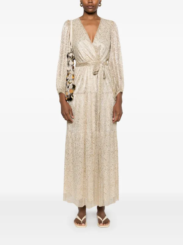 Ba&Sh Cala Maxi Dress | Gold | FARFETCH CH