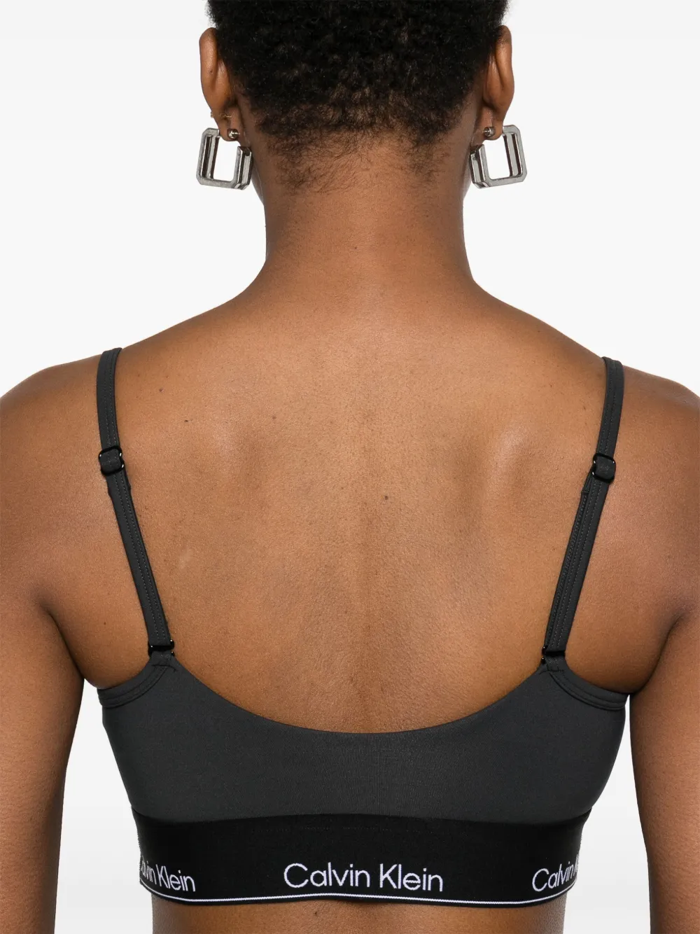 Calvin Klein Sport-bh met logoband Zwart