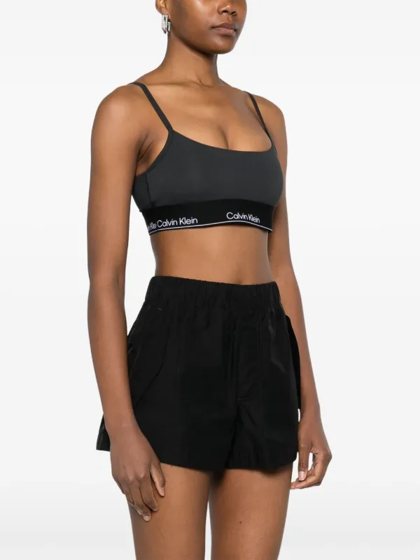Calvin Klein logo underband Sports Bra Black FARFETCH PH