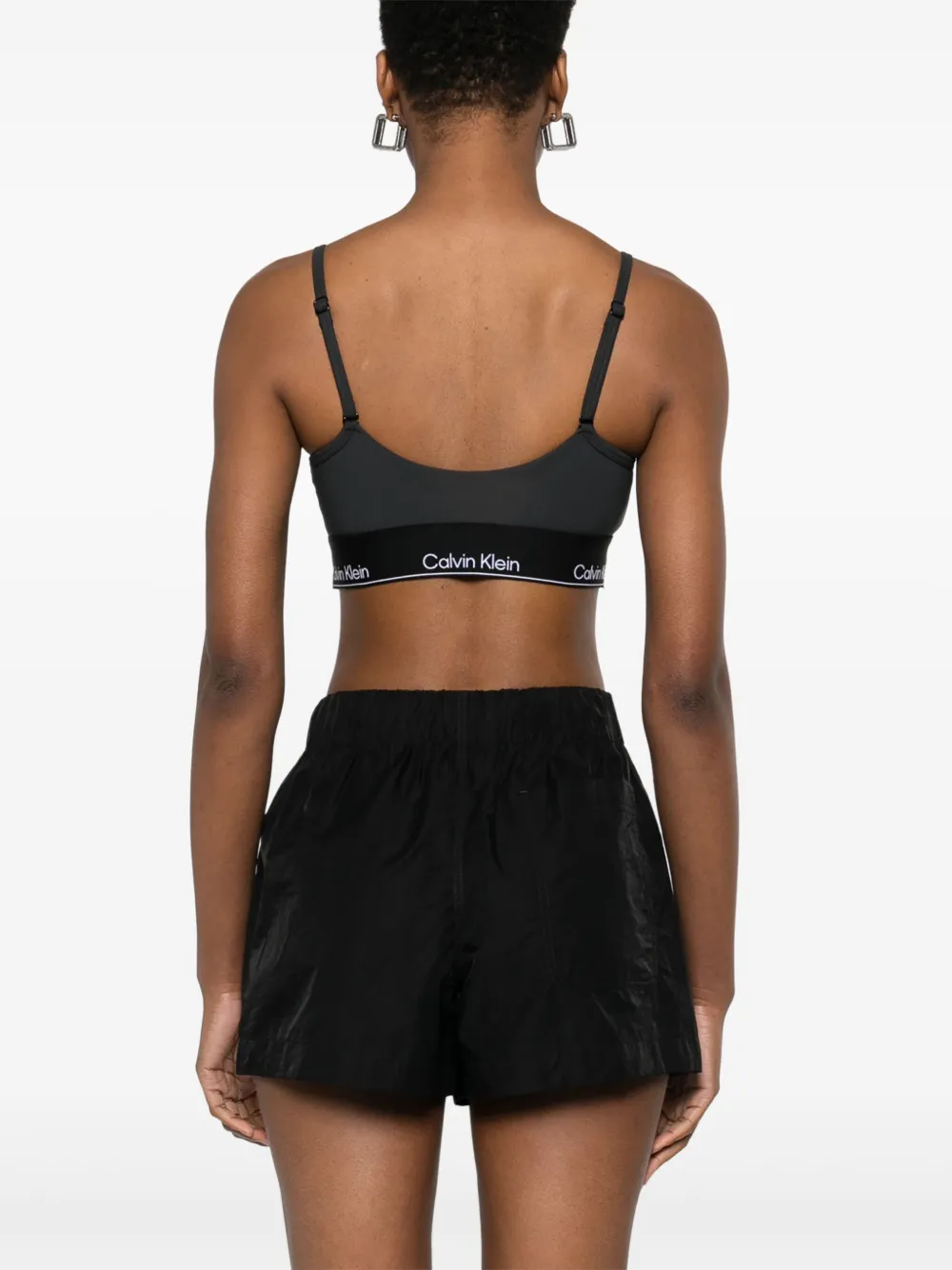 Calvin Klein Sport-bh met logoband Zwart