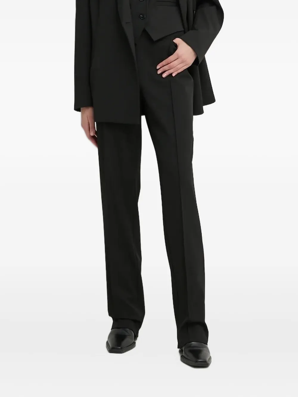 SAMSOE Cropped broek Zwart