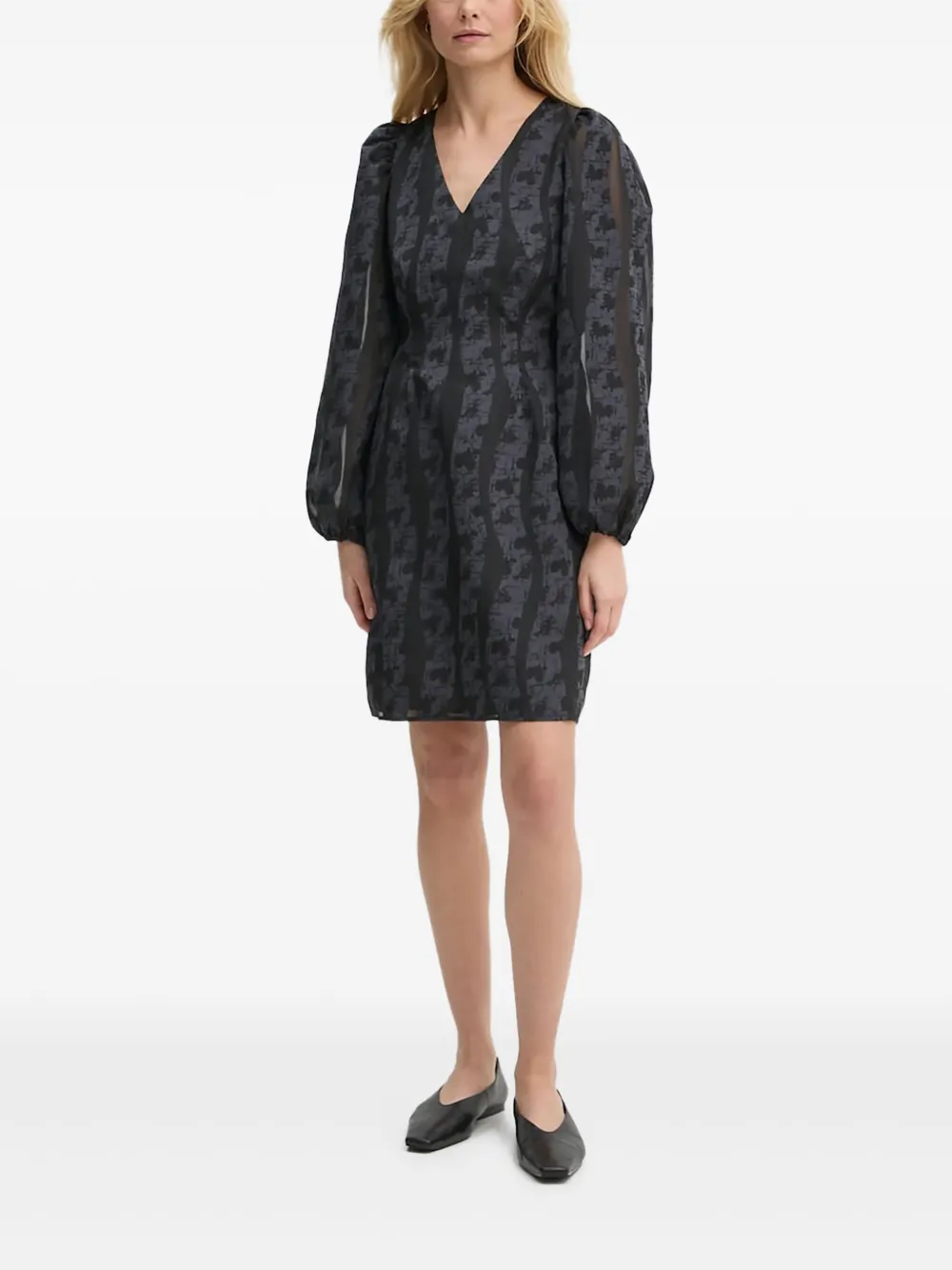 SAMSOE SAMSOE v-neck mini dress | Black | Image 1