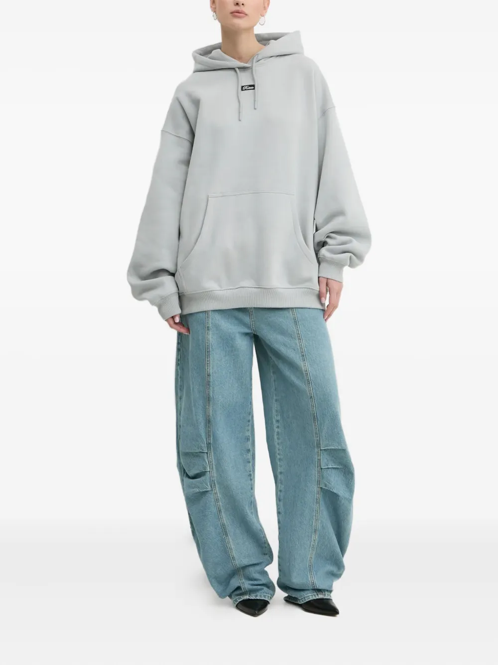 ROTATE BIRGER CHRISTENSEN Hoodie met logopatch - Blauw