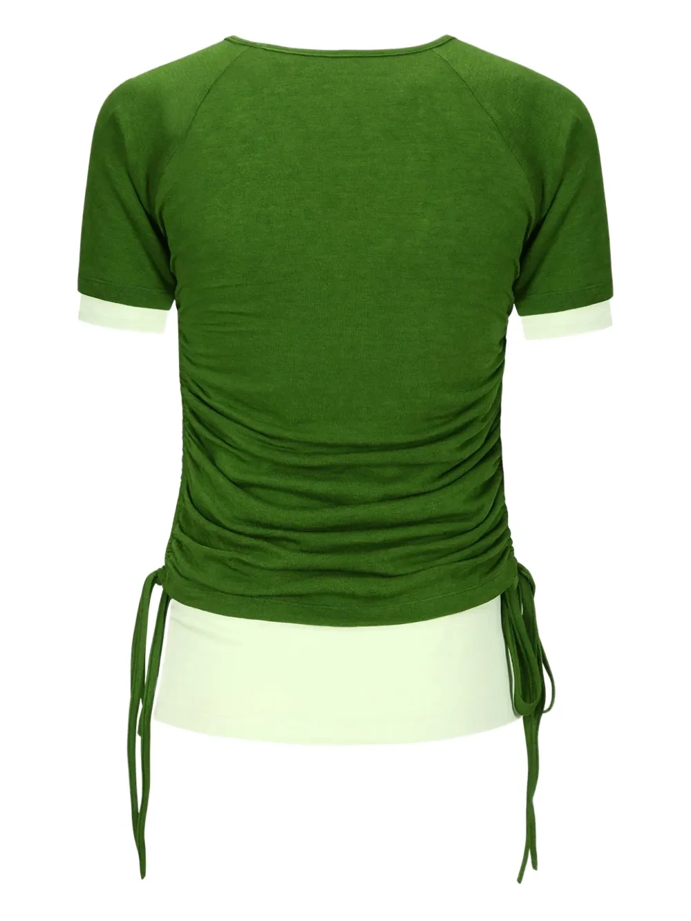 Andersson Bell Drawstring-detail Raglan-sleeve T-shirt In Green