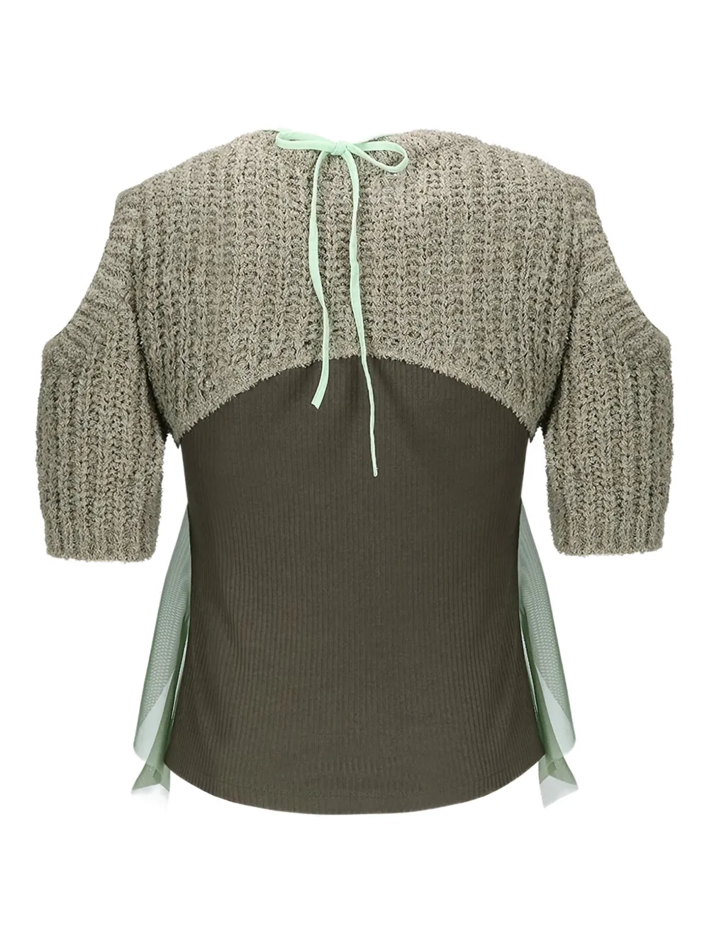 Andersson Bell ruffled knit top BEI BEIGE