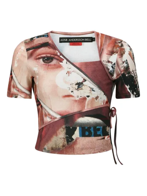 Andersson Bell graphic-print side-tie top