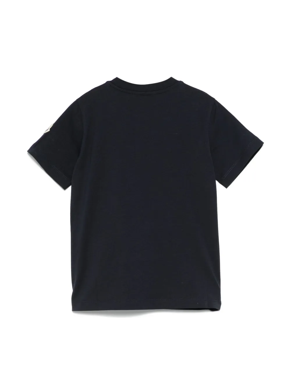 Moncler Enfant Katoenen T-shirt met Optical-logo - Blauw