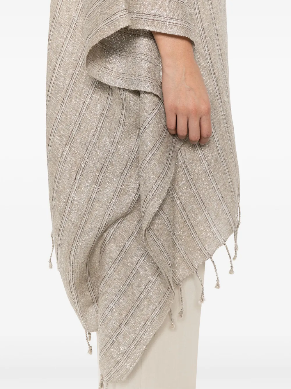 Brunello Cucinelli Jas met lamé-effect Beige
