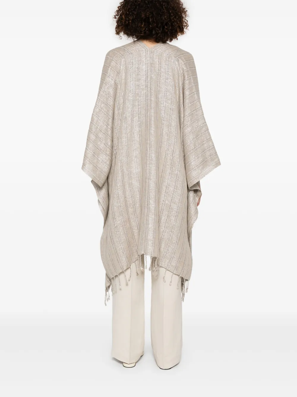 Brunello Cucinelli Jas met lamé-effect Beige