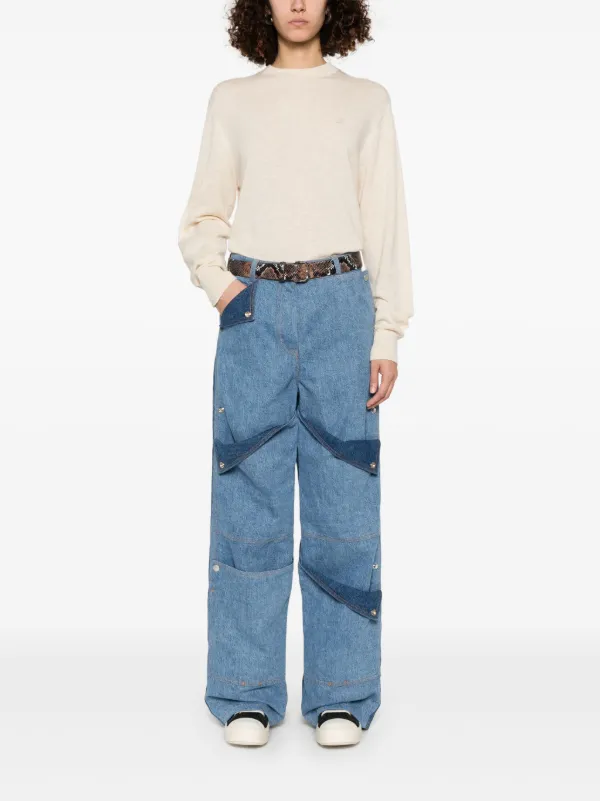 デニム・ジーパン KENZO Women Denim Pants FF52DP2306B4 DB BLUE Kenzo multi-pocket Jeans | Blue | FARFETCH