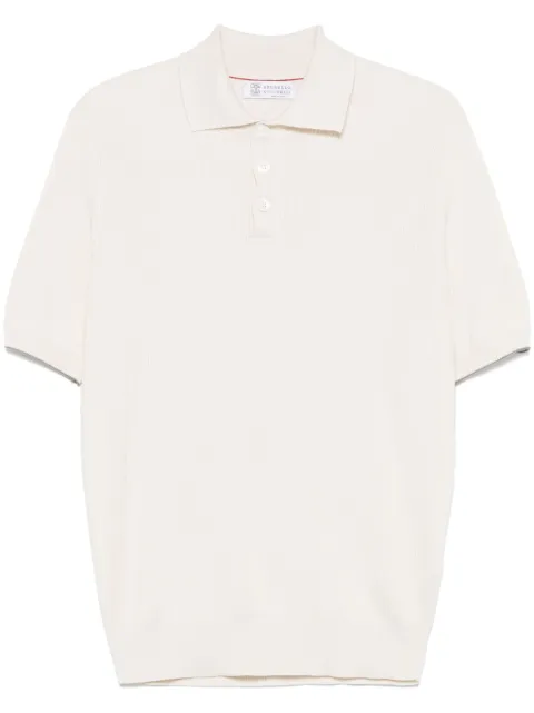 Brunello Cucinelli fine-ribbed polo shirt