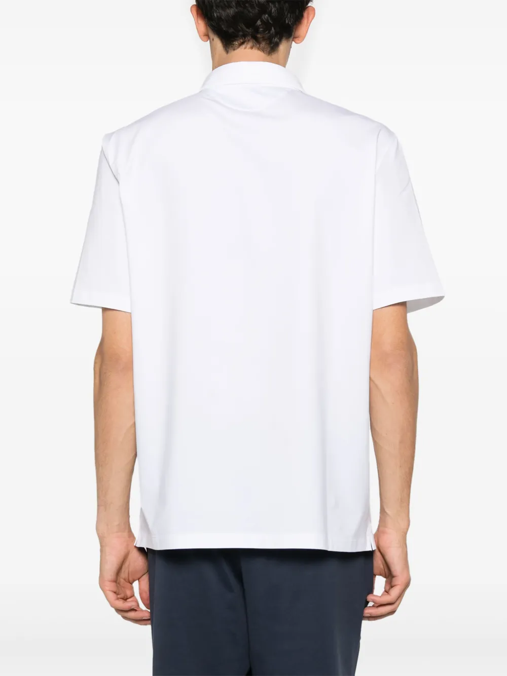 Brunello Cucinelli Stretch-jersey poloshirt Wit