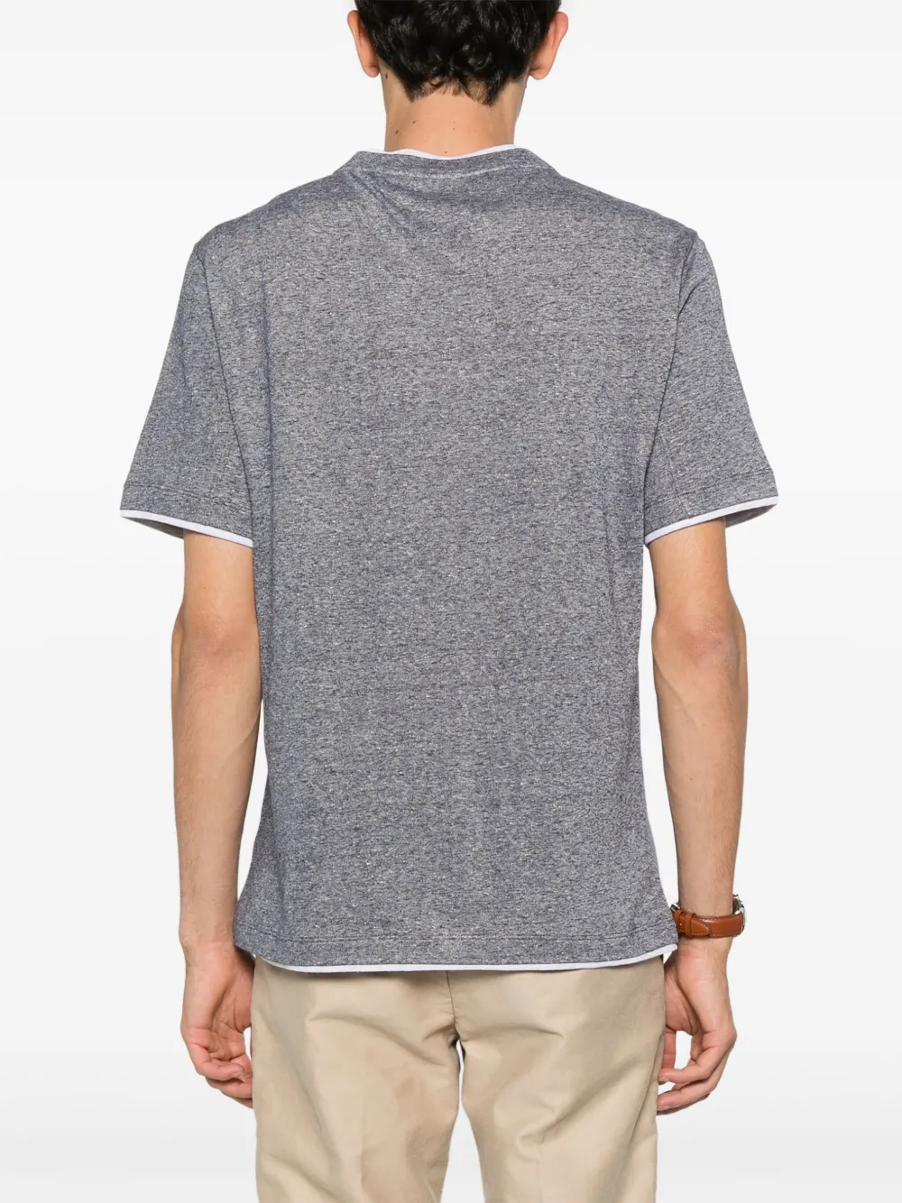 Brunello Cucinelli T-shirt met gemêleerd-effect Blauw