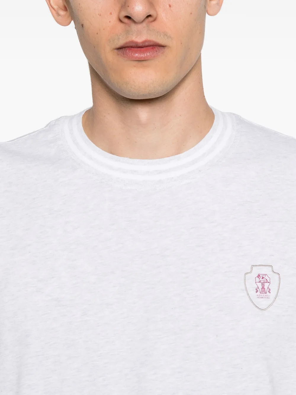 Brunello Cucinelli Lichtgewicht jersey T-shirt Grijs
