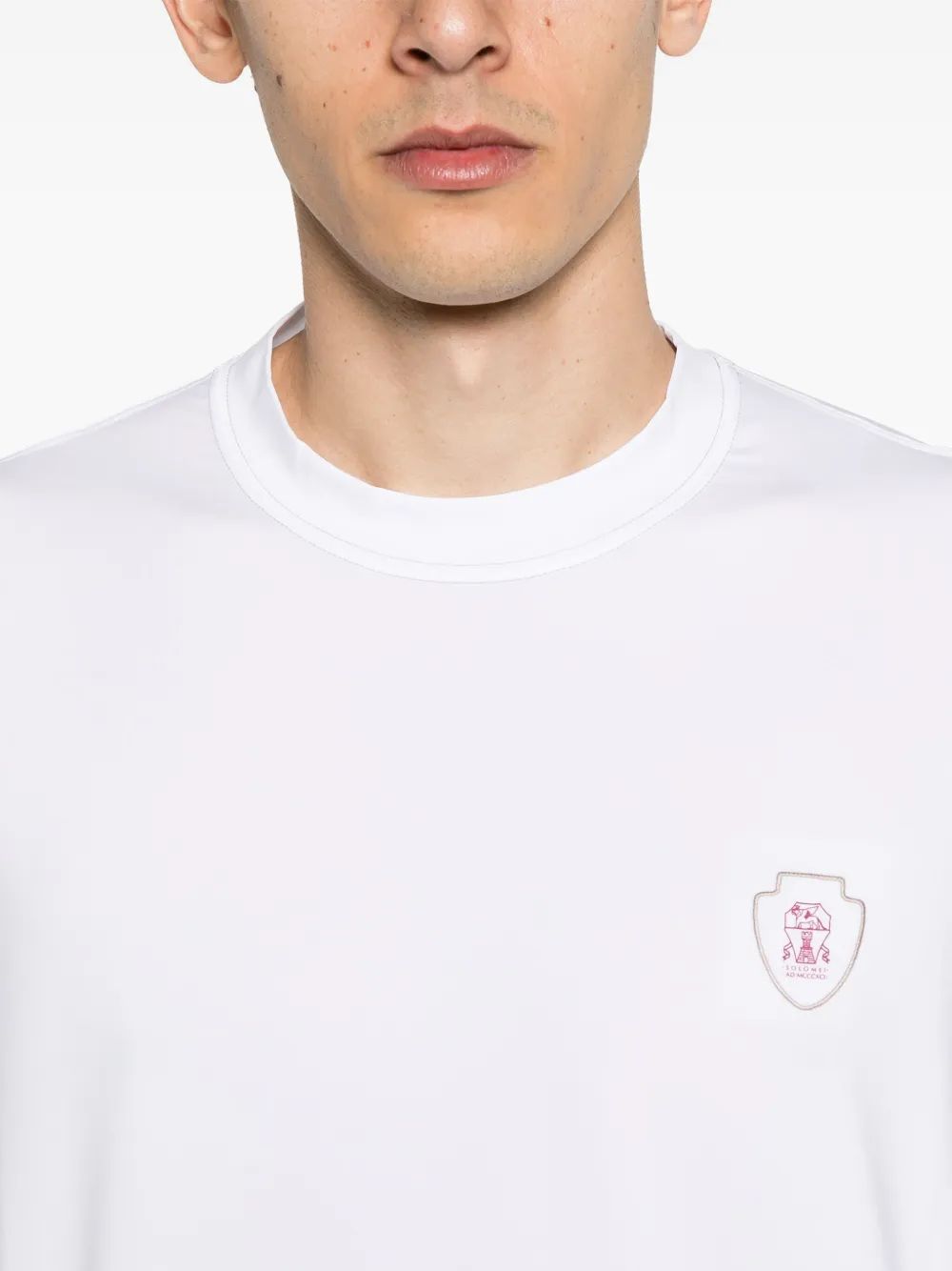 Brunello Cucinelli T-shirt met gelaagd detail Wit