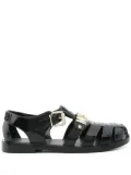 Moschino jelly logo-lettering sandals - Black