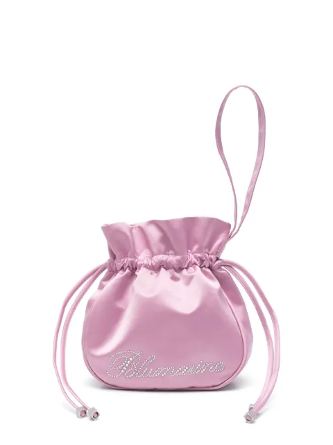 Blumarine bolsa de mano con logo de strass