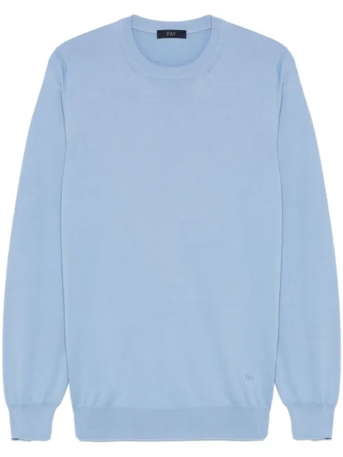 Fay pull en coton - Bleu - Fay - Modalova