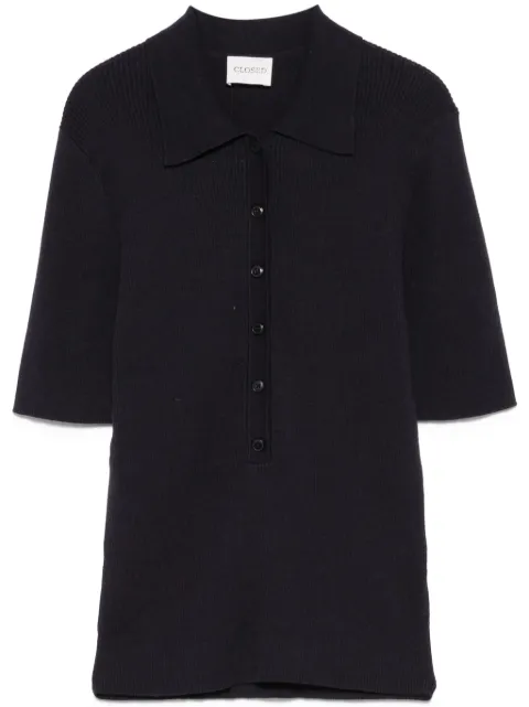 Closed knitted polo shirt